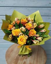 Букет цветов из:  Альстромерии и Розы в Ашукино