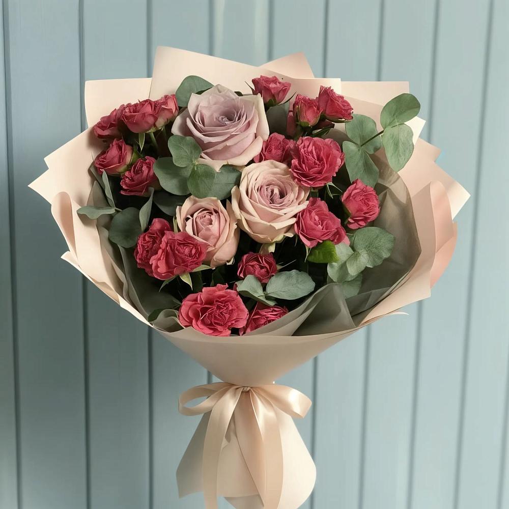 Букет цветов из: Гвоздики и Розы в Ашукино