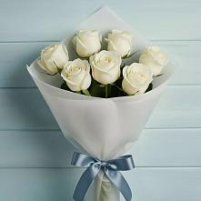 Букет 7 Белых роз Эдлесс Лав #REPLACE_PRED# Ашукино