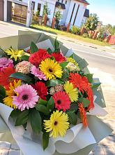 Букет цветов из:  Герберы #REPLACE_PRED# Ашукино