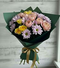 Букет цветов из:  Хризантемы и Розы в Ашукино