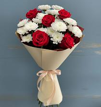 Букет цветов из:  Розы и Хризантемы в Ашукино