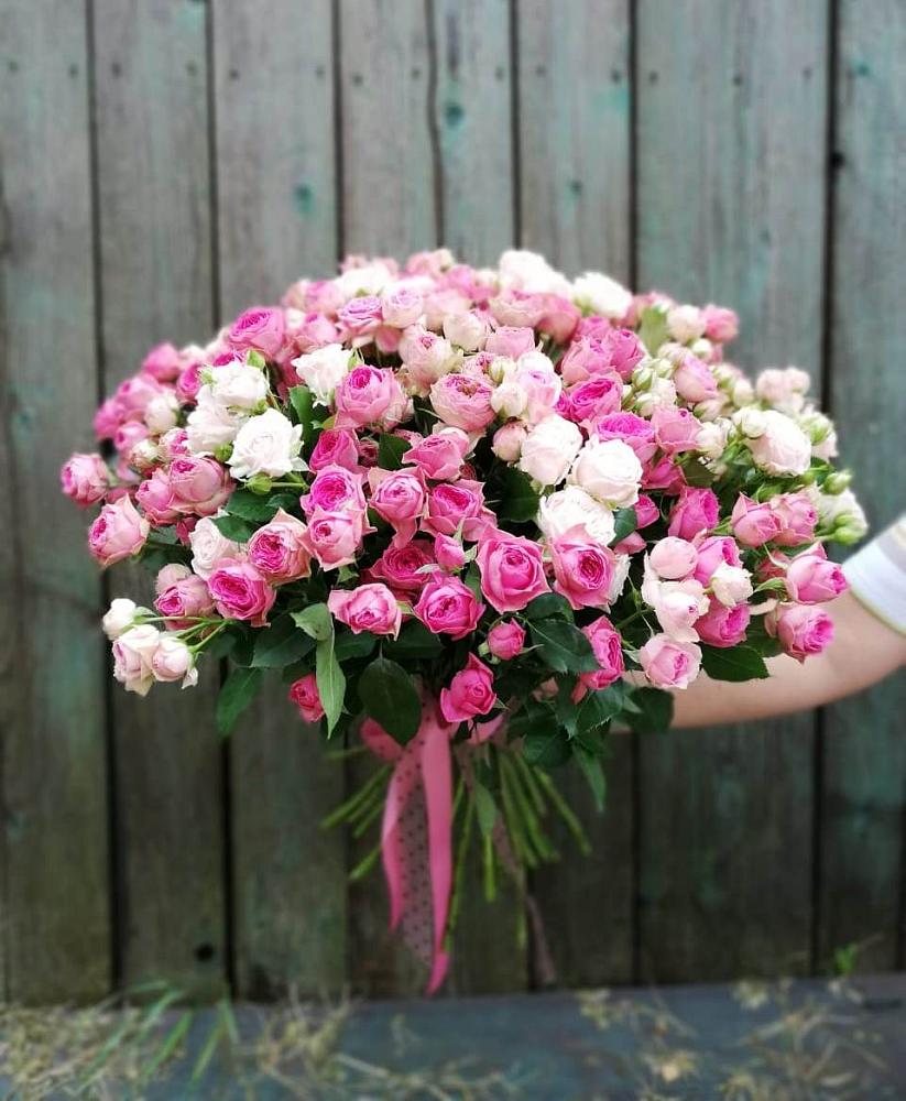 Букет Розовые кустовые розы Натали и Лав Лидия в Ашукино