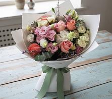 Букет цветов из:  Розы, Лизиантусы и Гвоздики #REPLACE_PRED# Ашукино