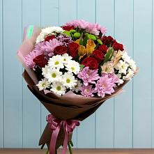 Букет цветов из:  Розы, Хризантемы и Альстромерии в Ашукино