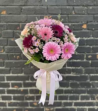 Букет цветов из:  Герберы и Хризантемы в Ашукино