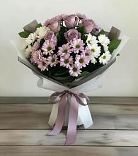 Букет цветов из:  Хризантемы и Розы в Ашукино