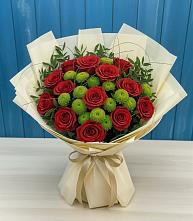 Букет цветов из:  Розы и Хризантемы в Ашукино