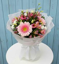 Букет цветов из:  Герберы, Альстромерии и Лизиантусы #REPLACE_PRED# Ашукино