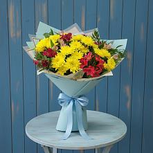 Букет цветов из:  Альстромерии и Хризантемы #REPLACE_PRED# Ашукино