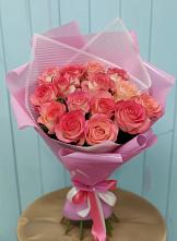 Букет 15 Розовых роз Равель в Ашукино