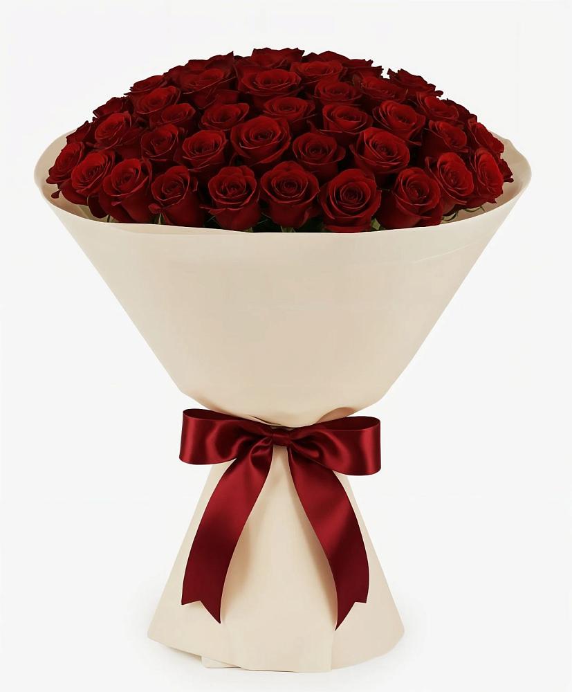 Букет 101 Бордовая роза Блэк Бакарра в Ашукино