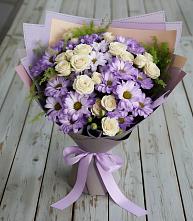 Букет цветов из:  Хризантемы и Розы в Ашукино