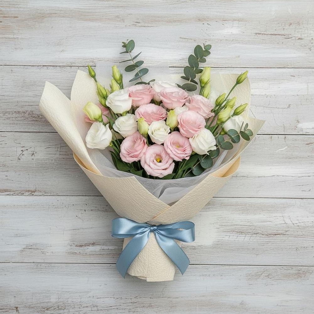 Букет цветов из: Лизиантусы в Ашукино